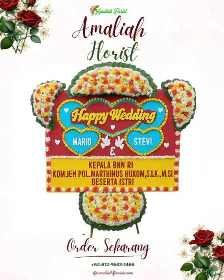 Papan Bunga Pernikahan Sebatu